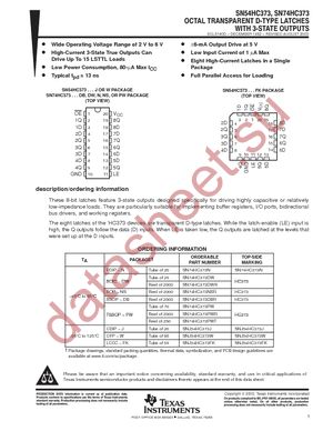 SN74HC373N datasheet  